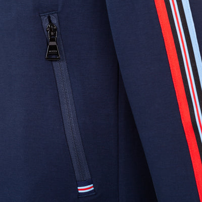 Messi Two Way Zip Knit Jacket - Navy