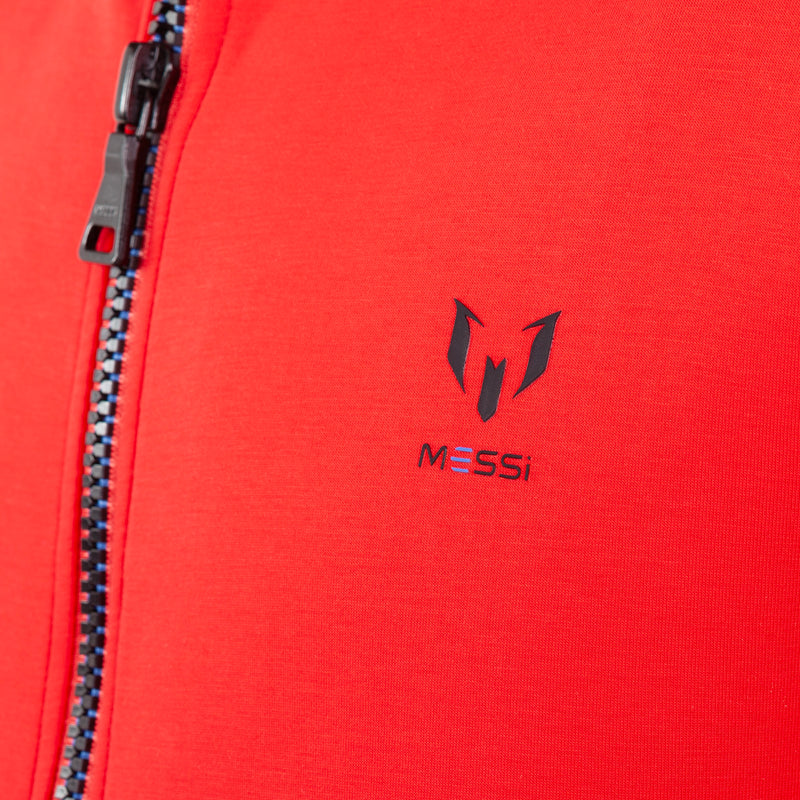 Messi Two Way Zip Knit Jacket - Logo Red