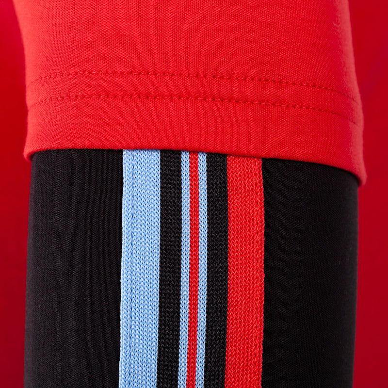 Cut & Sew Long Sleeve Crew - Red & Black