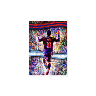 Messi Silhouette Crowd Kid's Poster