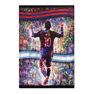 Messi Silhouette Crowd Kid's Area Rug