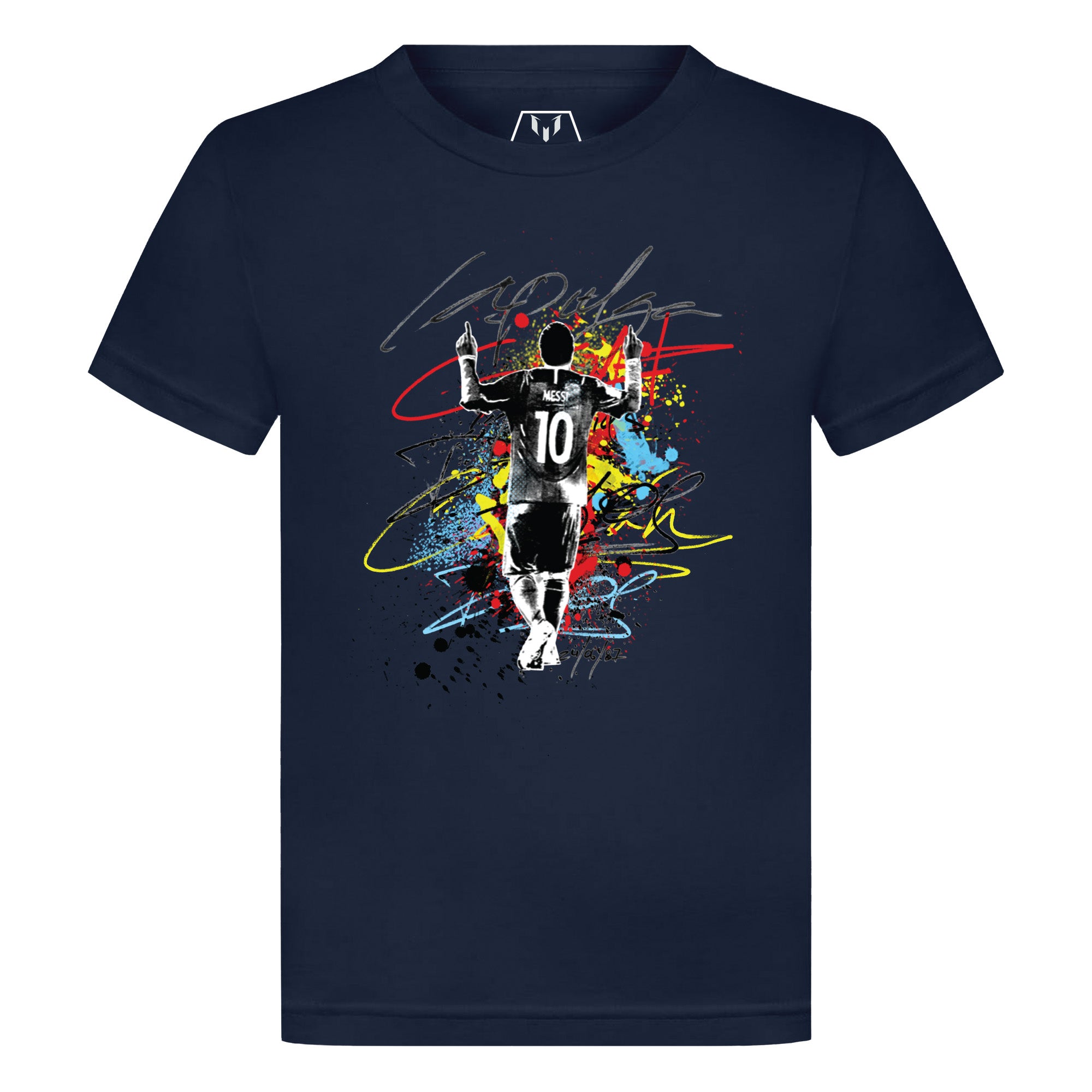 Messi La Pulga Paint Splash - Kid's T-Shirt