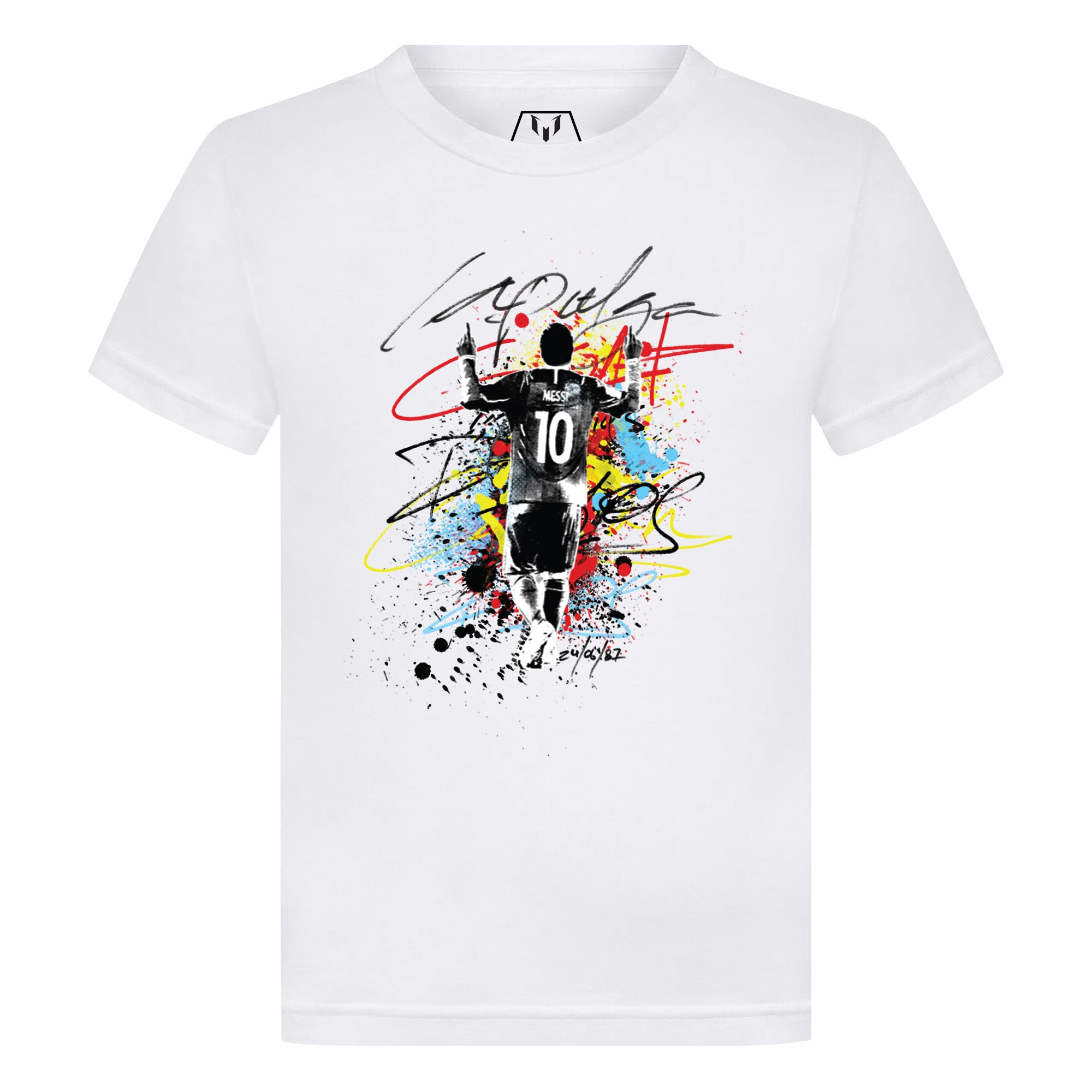 Messi La Pulga Paint Splash - Kid's T-Shirt