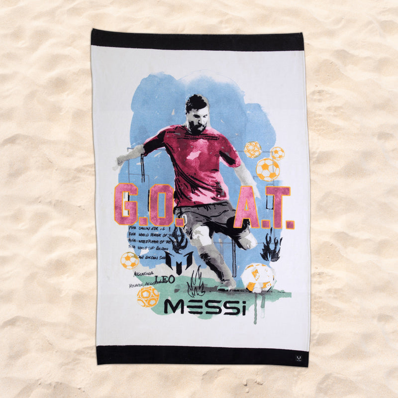 Messi GOAT Beach Towel