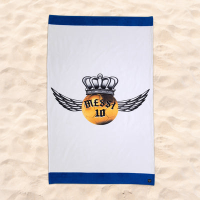 Messi Golden Ball Wing Beach Towel