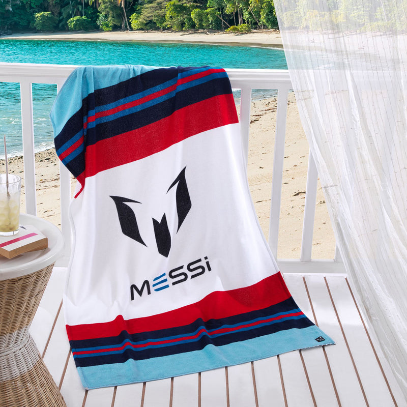 Messi Signature Stripe Beach Towel