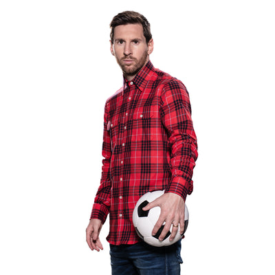 Messi Signature Two Pocket Plaid Shirt