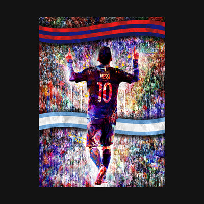 Messi Silhouette Crowd Graphic T-Shirt