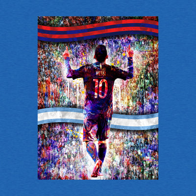 Camiseta Estampada Messi Silueta Multitud