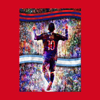Messi Silhouette Crowd Graphic T-Shirt