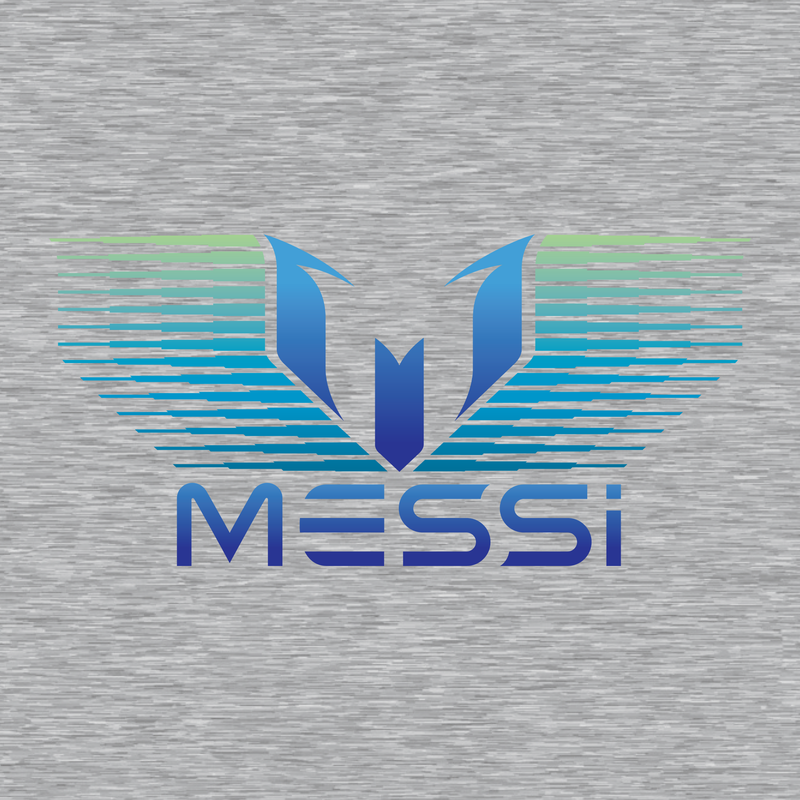Messi Blue Green Gradation Graphic T-Shirt