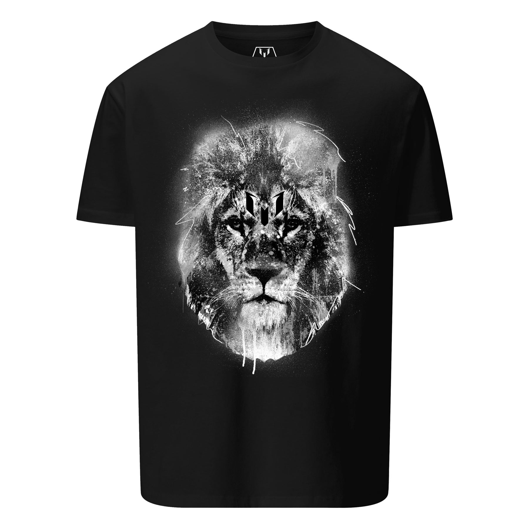 Black & White Lion Head Logo Graphic | The Messi