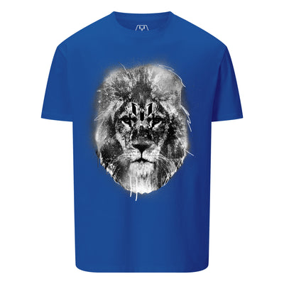 Black & White Lion Head Logo Graphic T-Shirt
