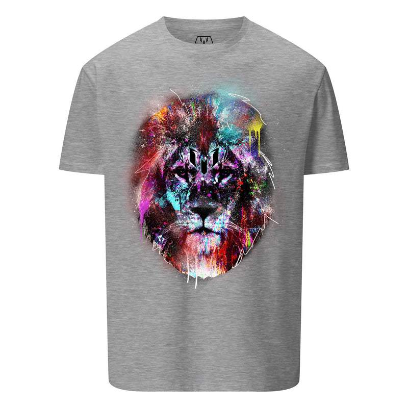 Colorful Lion Head Logo Graphic T-Shirt