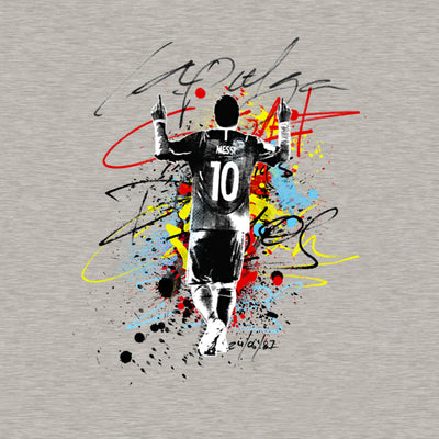 Messi La Pulga Paint Splash Crewneck Sweatshirt