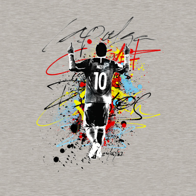 Messi La Pulga Paint Splash Crewneck Sweatshirt