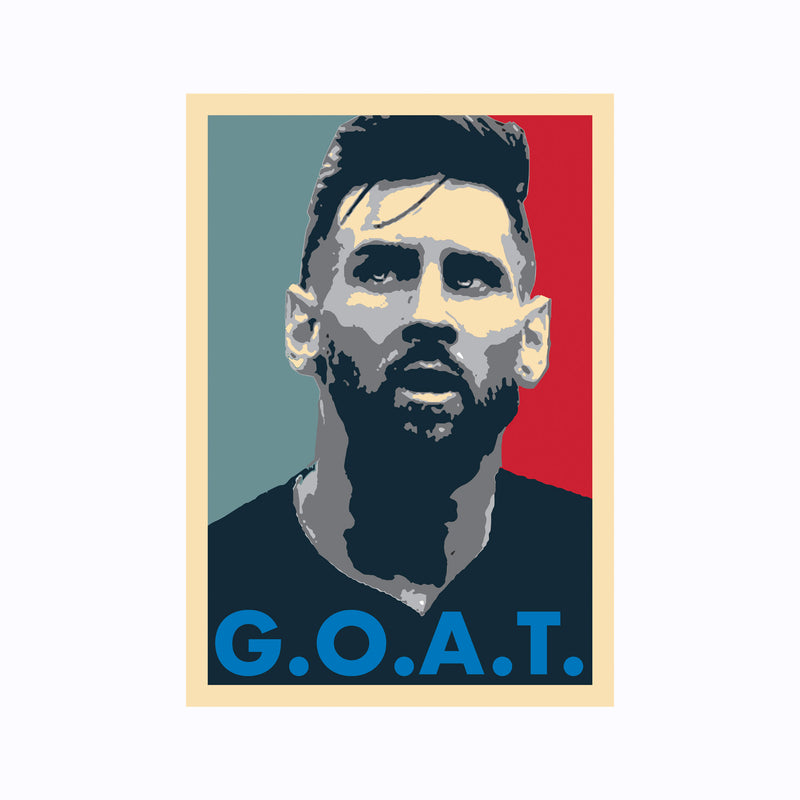Camiseta Estampada Messi Retrato G.O.A.T (LMG001)