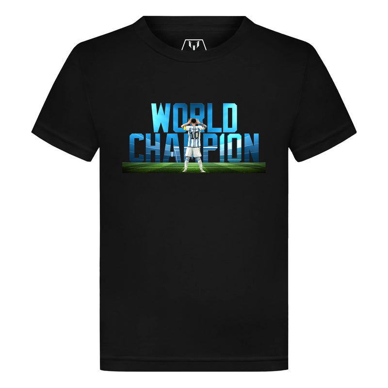 Camiseta Messi Campeón del Mundo para Niños
