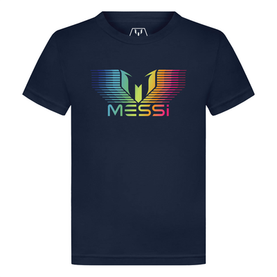 Messi Rainbow Gradation Logo Kid's Graphic T-Shirt