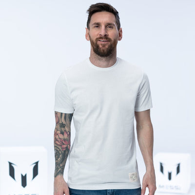 Messi Green Slub Jersey T-Shirt - White