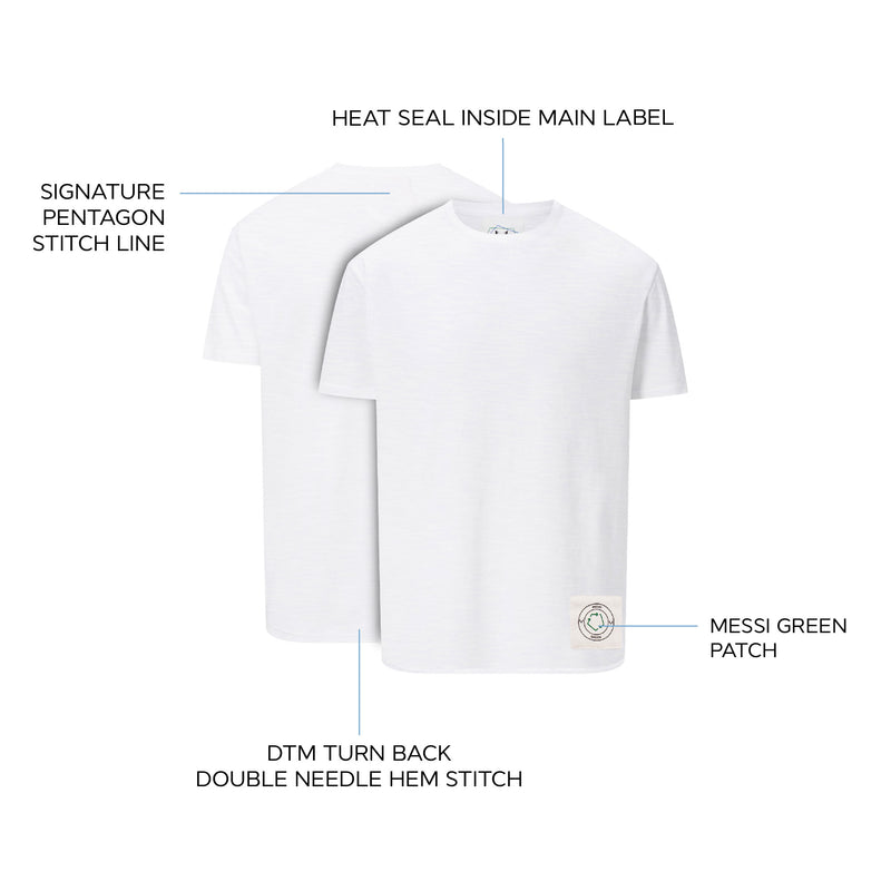 Messi Green Slub Jersey T-Shirt - White