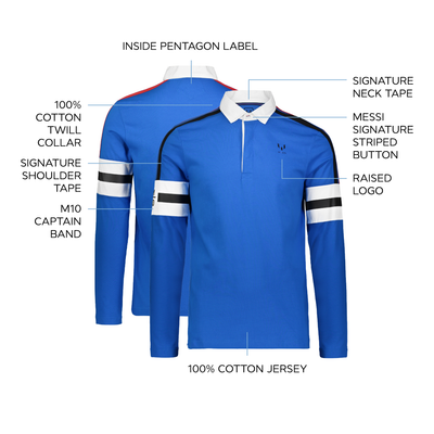 M10 Rugby Long Sleeve Shirt - Ocean Blue